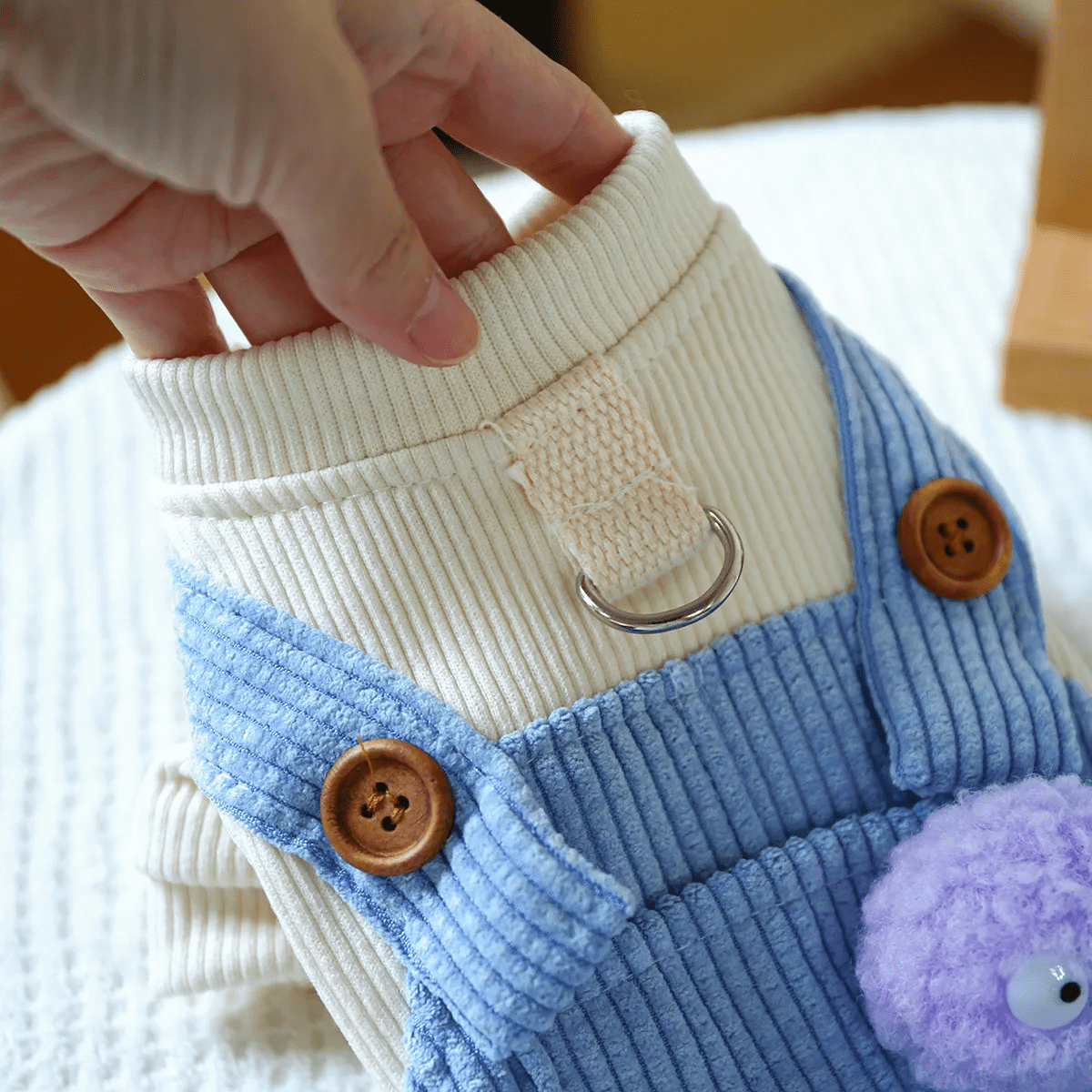 Pom - Pom Corduroy Overalls - PawPlaza