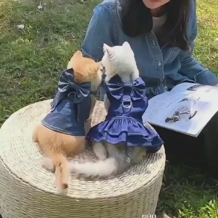 Denim Bowtie Skirt