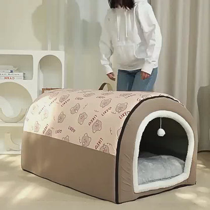 Cozy Dog House with Super Soft Bed