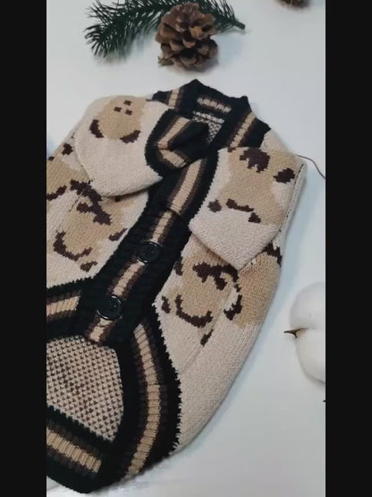 Soft Knitted Bear Cardigan