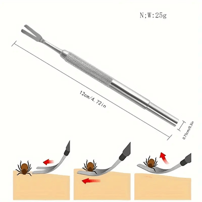 Professional Medical Stainless Steel Tick Remover - PawPlaza