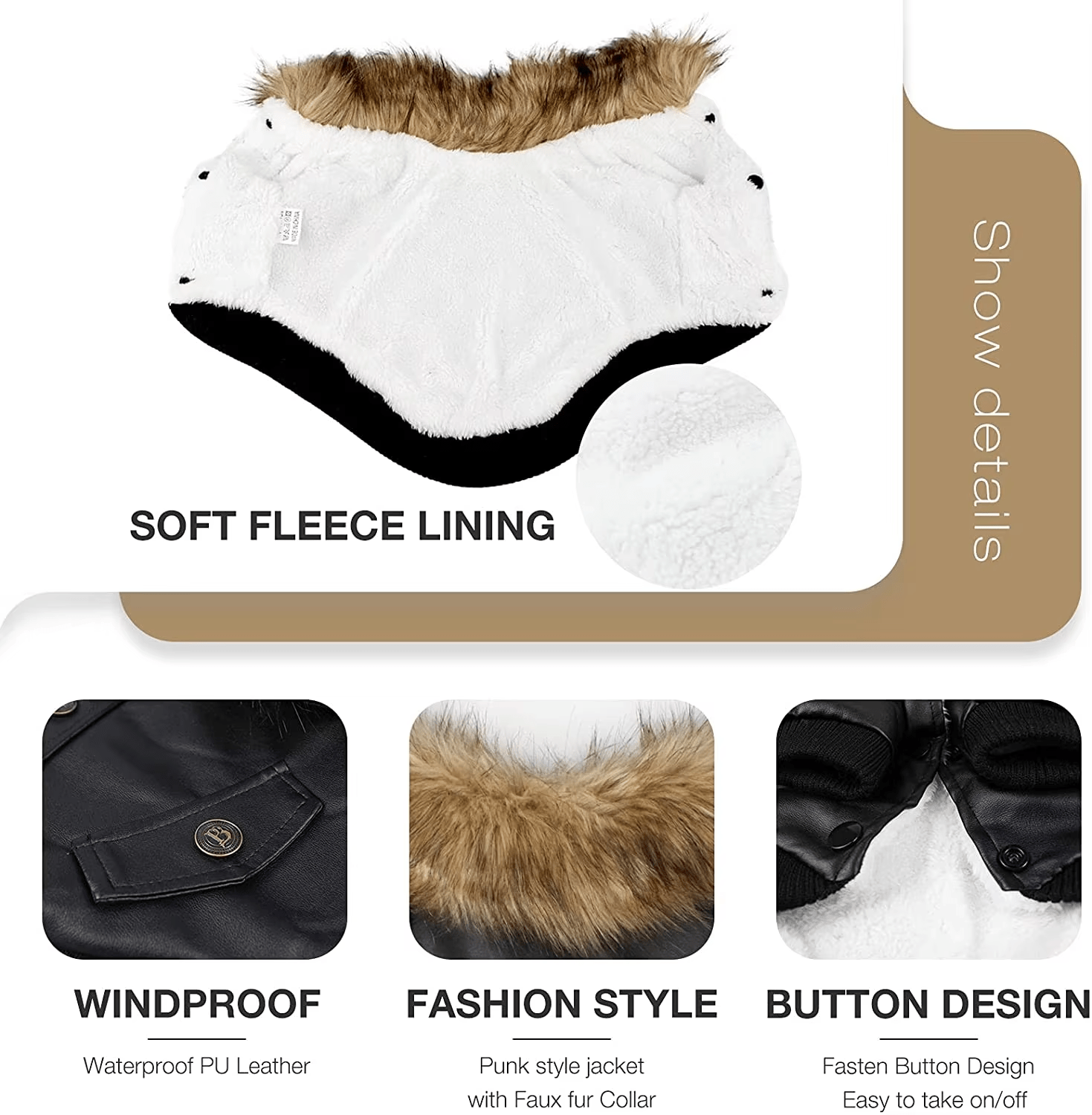 Punky Leather Parka - PawPlaza