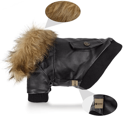 Punky Leather Parka - PawPlaza