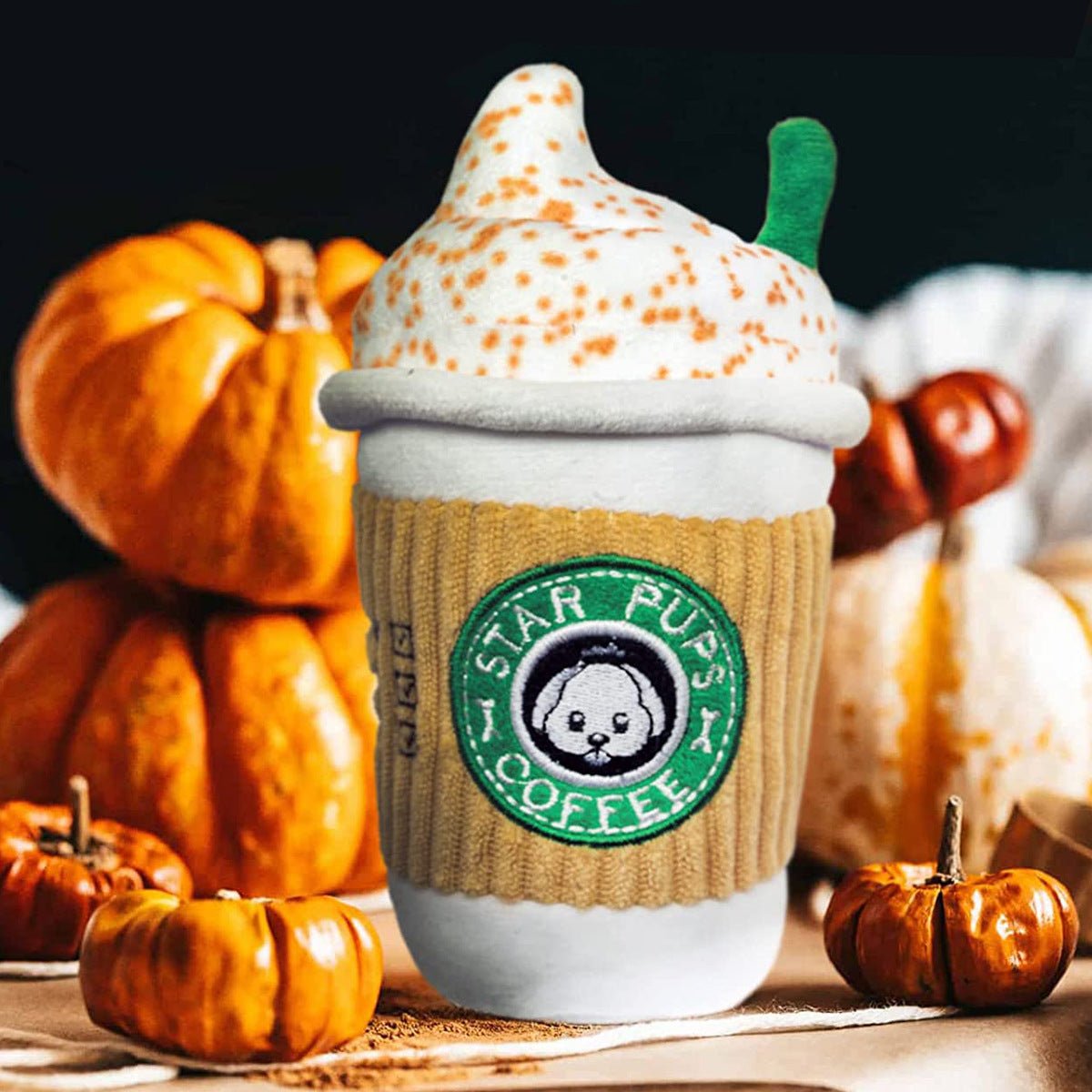 Pup Cup Squeaky Coffee Toy - PawPlaza