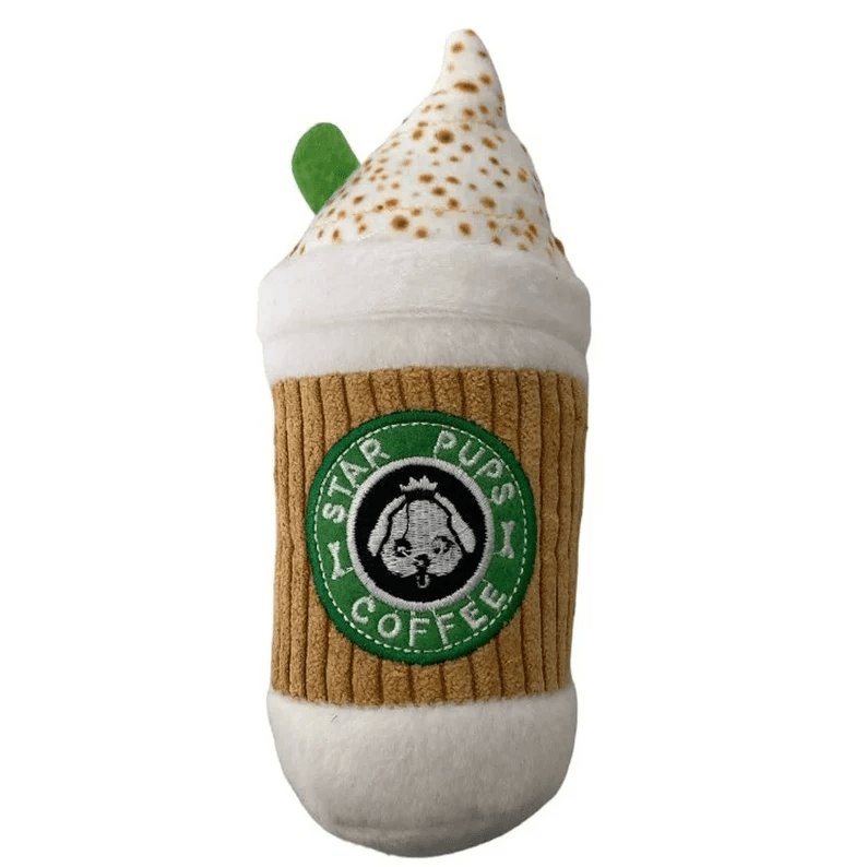 Pup Cup Squeaky Coffee Toy - PawPlaza