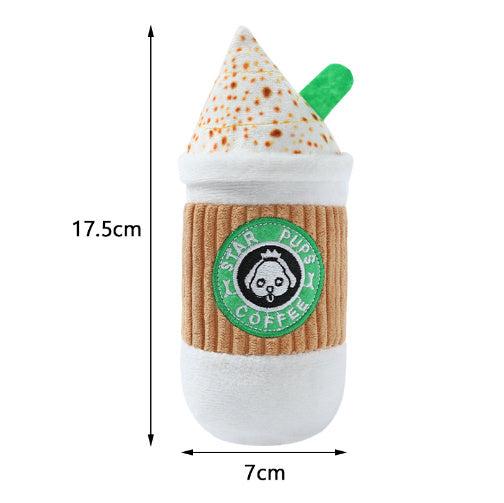 Pup Cup Squeaky Coffee Toy - PawPlaza