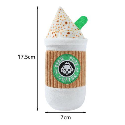 Pup Cup Squeaky Coffee Toy - PawPlaza