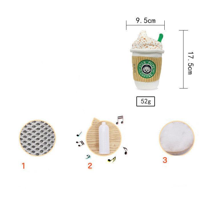 Pup Cup Squeaky Coffee Toy - PawPlaza