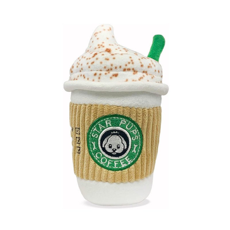 Pup Cup Squeaky Coffee Toy - PawPlaza