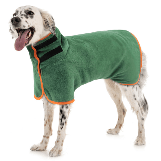 Quick Dry Microfiber Dog Bathrobe Coat - PawPlaza