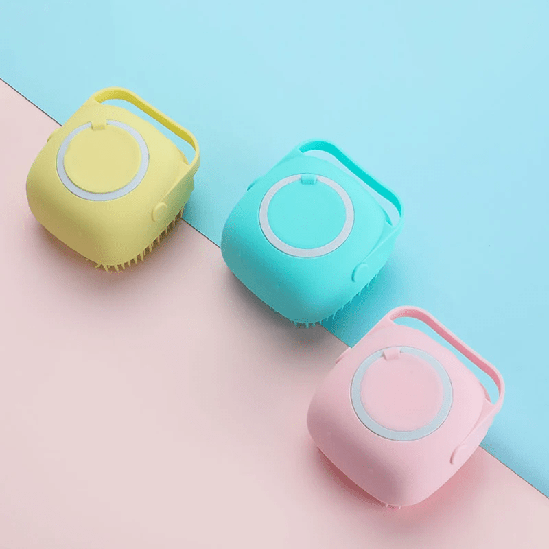 Shampoo Dispensing Silicone Bath Brush - PawPlaza