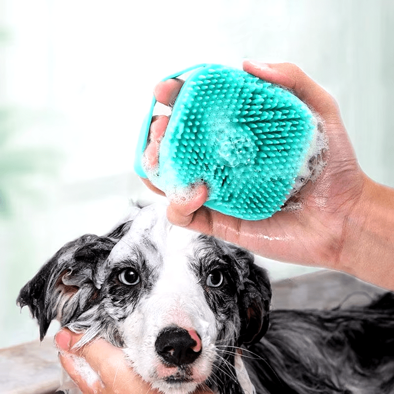 Shampoo Dispensing Silicone Bath Brush - PawPlaza