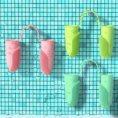 Silicone Two Finger Pet Toothbush - PawPlaza