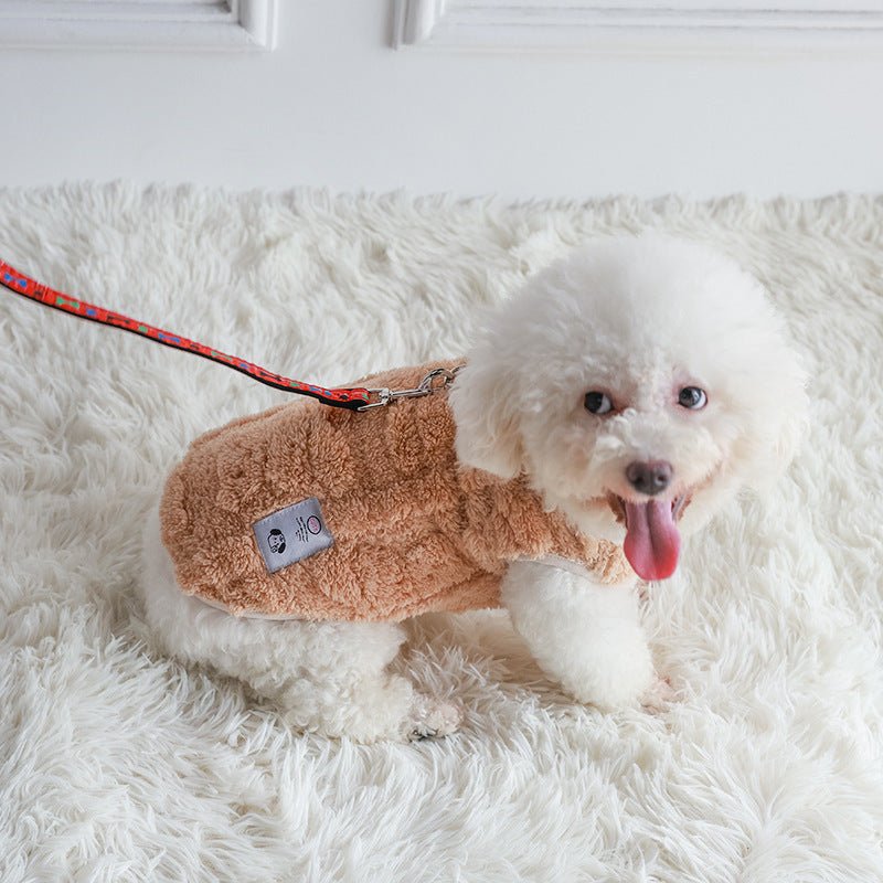 Snug Fluffy Fleece Coat - PawPlaza