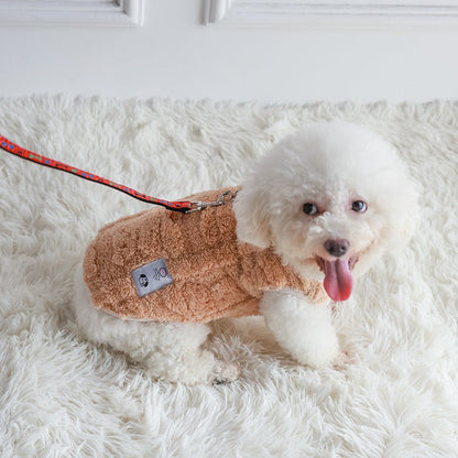 Snug Fluffy Fleece Coat - PawPlaza