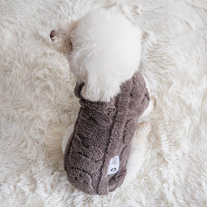Snug Fluffy Fleece Coat - PawPlaza