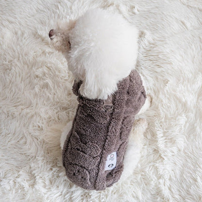 Snug Fluffy Fleece Coat - PawPlaza