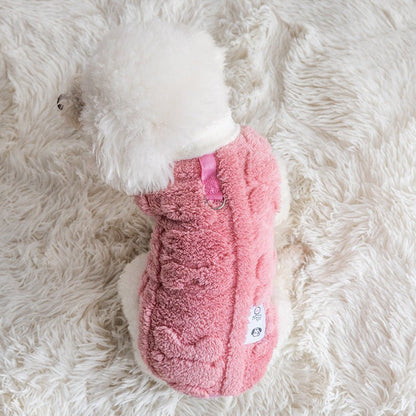 Snug Fluffy Fleece Coat - PawPlaza
