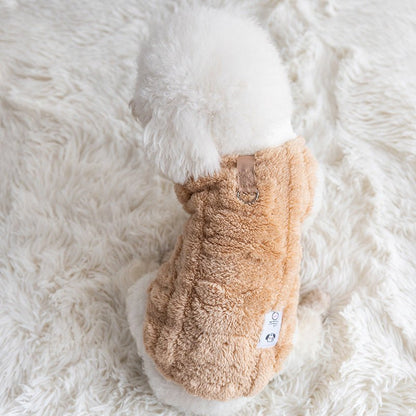 Snug Fluffy Fleece Coat - PawPlaza