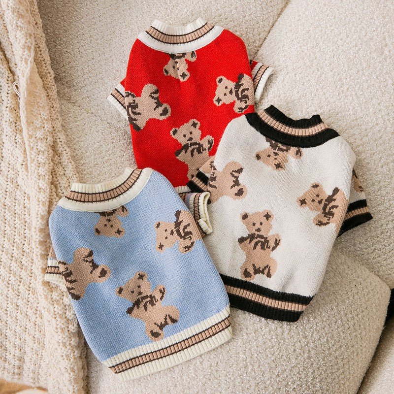 Soft Knitted Bear Cardigan - PawPlaza