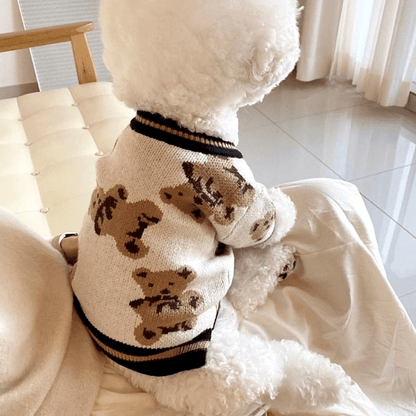 Soft Knitted Bear Cardigan - PawPlaza