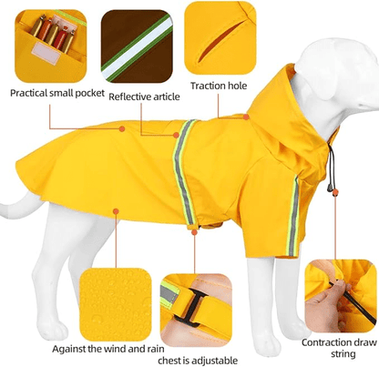 Spring Summer Reflective Raincoat - PawPlaza