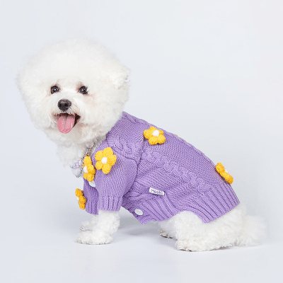 Spring Twist Flower Knit - PawPlaza