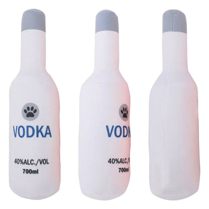 Squeaky Pet Liquor Plush - PawPlaza