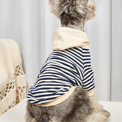 Stripe Hooded Sweater - PawPlaza