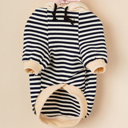 Stripe Hooded Sweater - PawPlaza