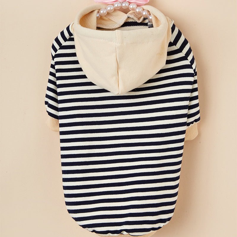 Stripe Hooded Sweater - PawPlaza