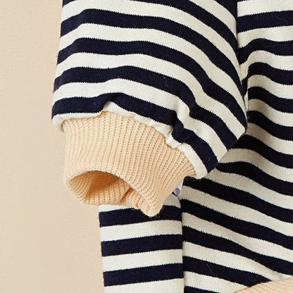 Stripe Hooded Sweater - PawPlaza