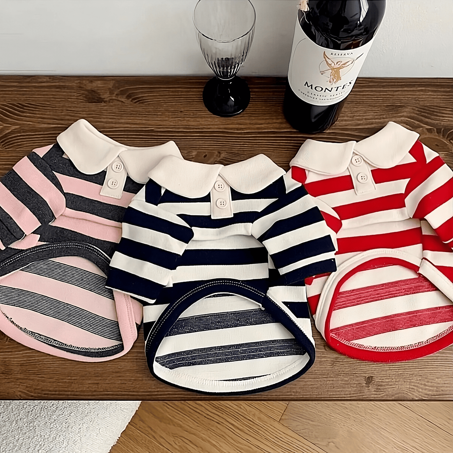 Striped Collar Shirt - PawPlaza