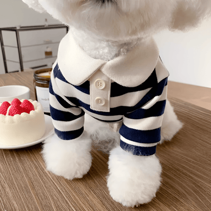 Striped Collar Shirt - PawPlaza