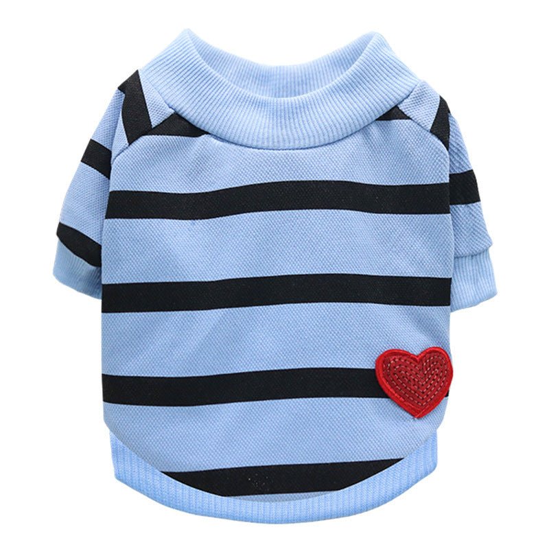 Striped Heart T-Shirt - PawPlaza