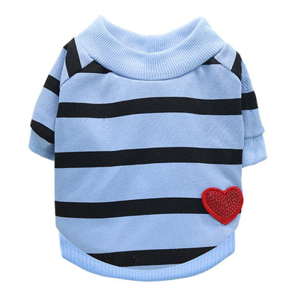 Striped Heart T-Shirt - PawPlaza