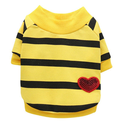 Striped Heart T-Shirt - PawPlaza