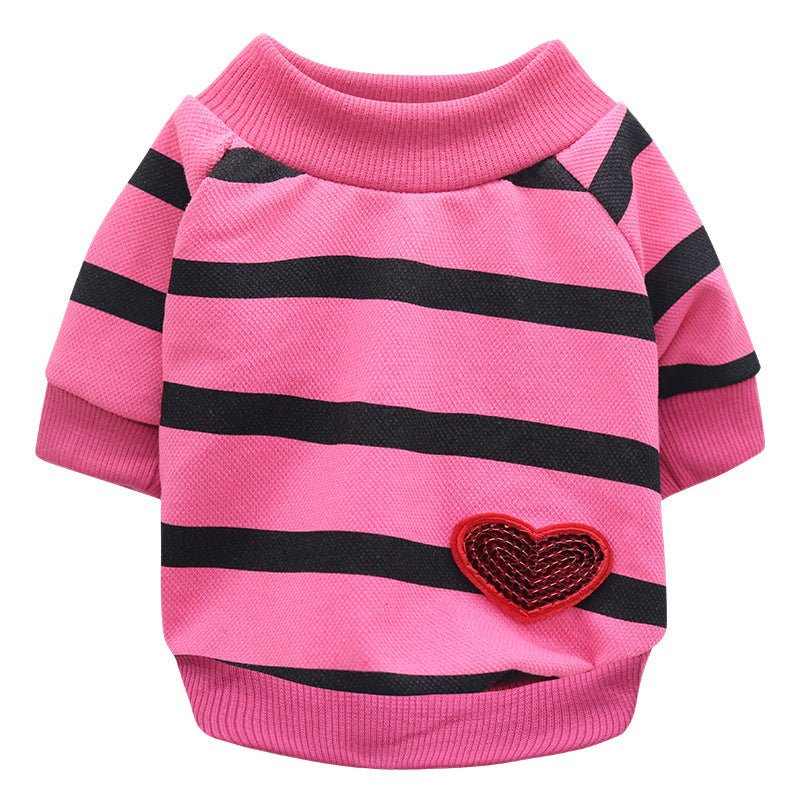 Striped Heart T-Shirt - PawPlaza