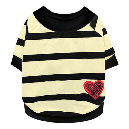 Striped Heart T-Shirt - PawPlaza