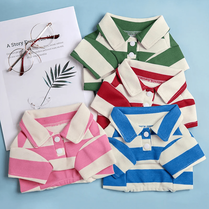 Striped Polo Shirt - PawPlaza