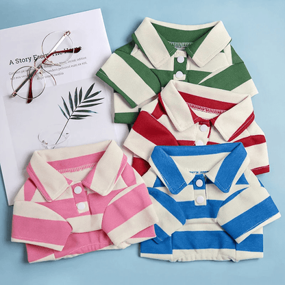 Striped Polo Shirt - PawPlaza