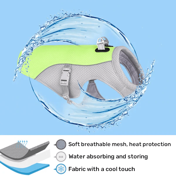 Summer Water Cooling Harness Vest - PawPlaza