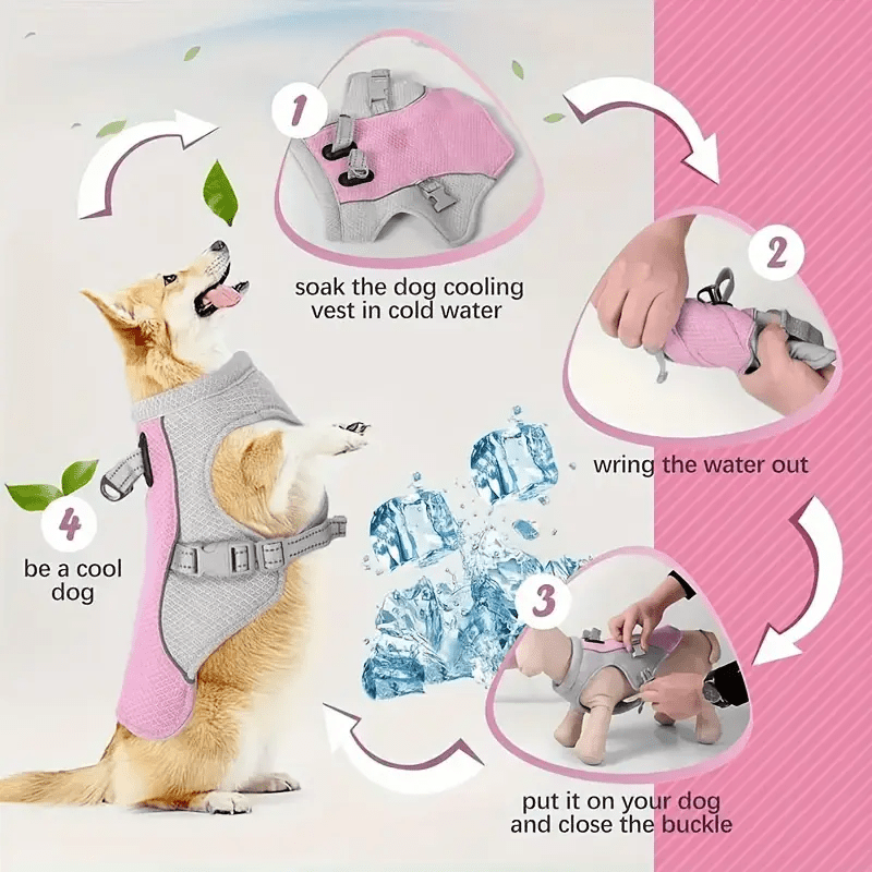 Summer Water Cooling Harness Vest - PawPlaza