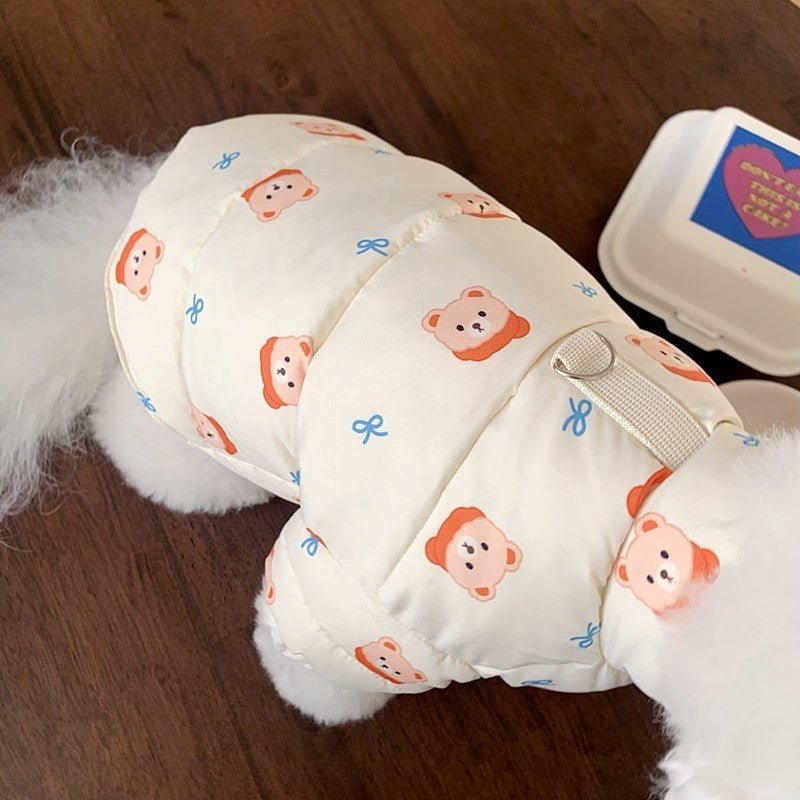 Teddy Latte Winter Puffer - PawPlaza