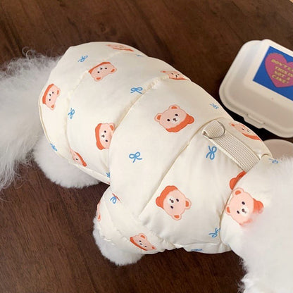 Teddy Latte Winter Puffer - PawPlaza