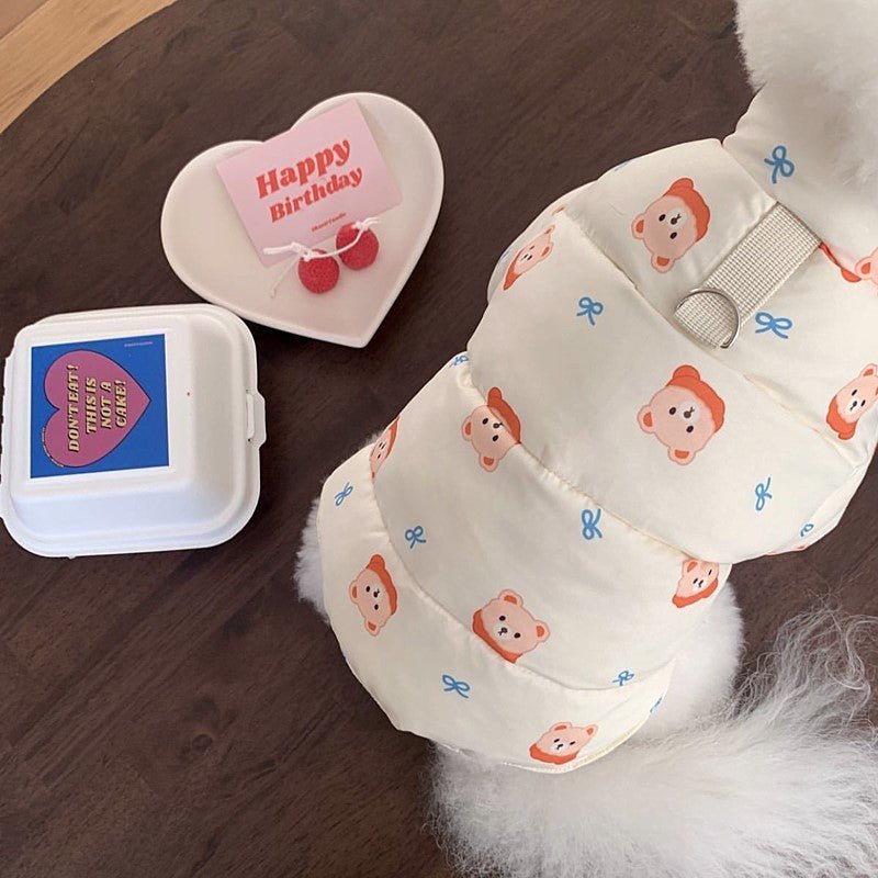 Teddy Latte Winter Puffer - PawPlaza