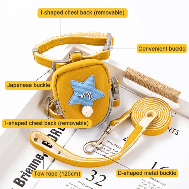 Tiny Star Backpack Harness - PawPlaza
