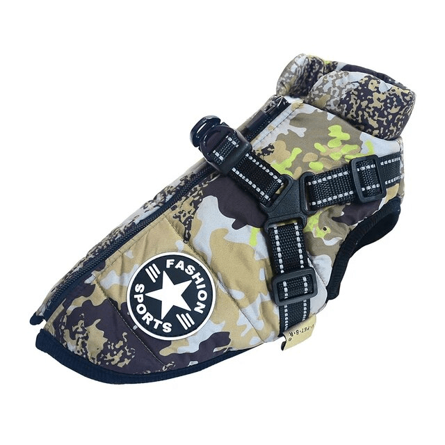 Waterproof Winter Harness Jacket - PawPlaza