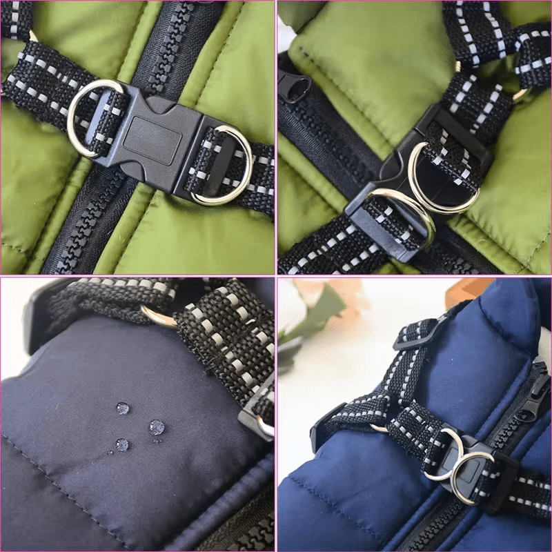 Waterproof Winter Harness Jacket - PawPlaza