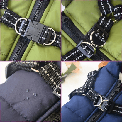 Waterproof Winter Harness Jacket - PawPlaza